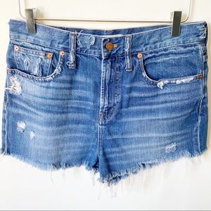 Madewell Distressed Cut Off Jean Shorts Handmade